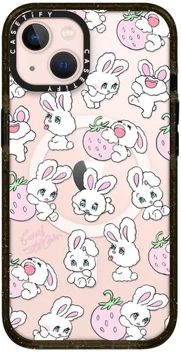 Vista 219 de CASETiFY Funda Impact para iPhone 13 [Protección contra caídas de grado militar 4X de 8.2 pies/Compatible con Magsafe] - #1 Mom - Transparente