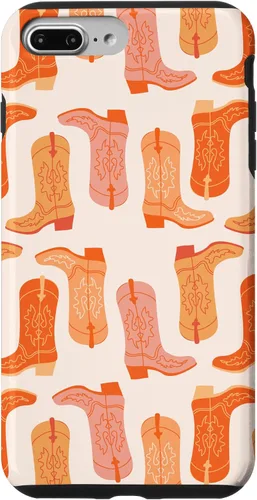 Vista 12 de Cowboy Boot Illustration Preppy Western in Orange Case for iPhone 17