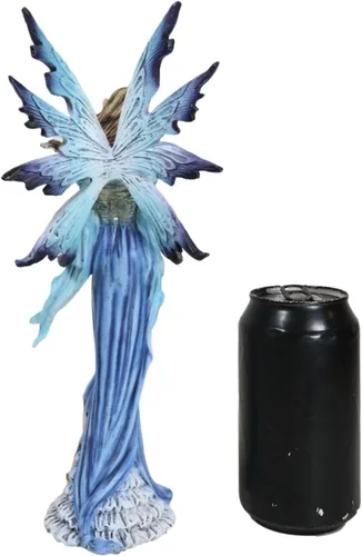 Vista 6 de Ebros Gift Encantada Fantasía Señora Damisela Hada en Corsé Azul Sosteniendo Figura de Pájaro Pequeño 10.75" H Hadas Coleccionables Hadas Elfo Ninfa