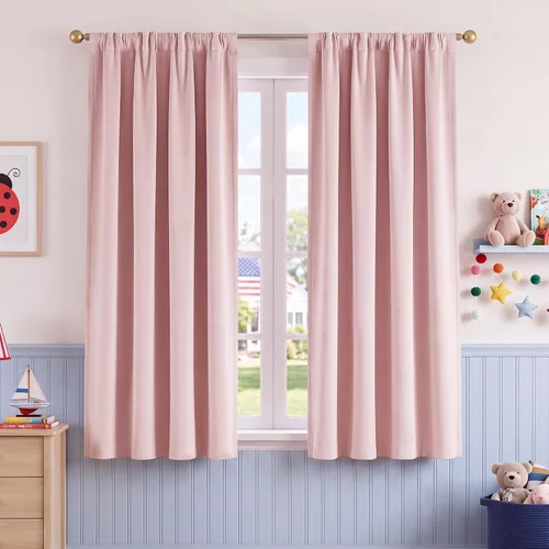 Vista 81 de NICETOWN Biscotti - Cortinas de cocina beige de 36 pulgadas de largo, bolsillo para barra, 100% opacas, casuales y relajantes, tratamientos