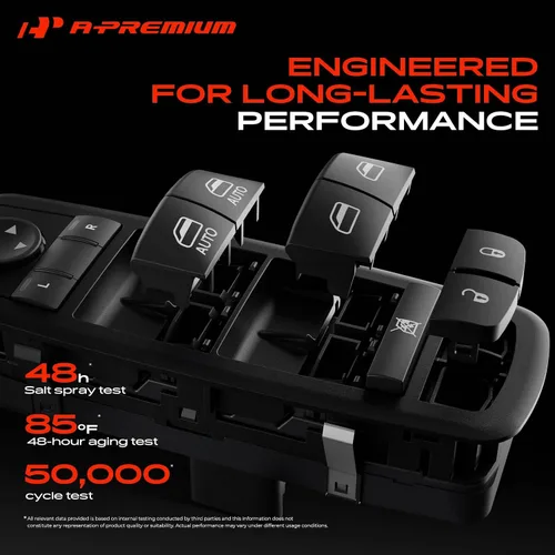 Vista 7 de A-Premium Interruptor de ventana eléctrica principal del lado del conductor delantero compatible con Porsche 911 2012-2019, Boxster 2013-2016