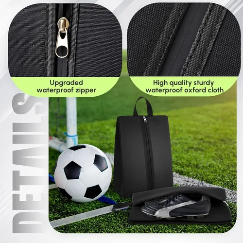 Vista 3 de Leinuosen Bolsa de tacos a prueba de olores para deportes, resistente al olor y al agua, bolsa de zapatos de fútbol, fútbol, béisbol, golf, con tela