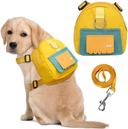 Vista 7 de Mochila para Perros para Perros Pequeños para Usar, Lindo Arnés para Mascotas Cachorros Mochilas con Correa Ajustable Bolsa Autotransportadora