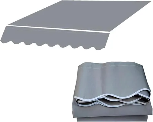Vista 2 de DAZULI Toldo retráctil de repuesto impermeable para patio, rectangular, para exteriores, 7.13 onzas de poliéster para balcón, porche, terraza