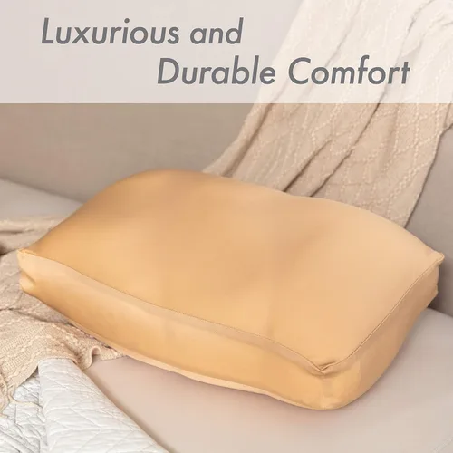 Vista 7 de PILLOWY Almohada de Cama de Microesferas Premium, Mediana Extra Esponjosa pero con Soporte - Sueño Ultra Cómodo con Funda Antienvejecimiento Tipo