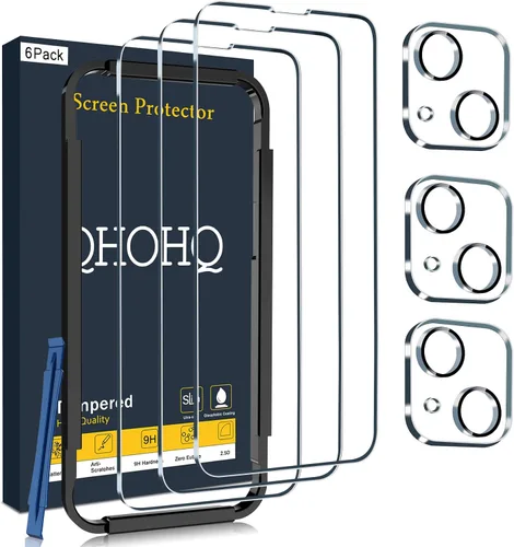 Vista 9 de QHOHQ Paquete de 2+2 protectores de pantalla de vidrio templado para iPad Pro 11 2022/2021/2020 (4ª/3ª/2ª generación) con protector de lente