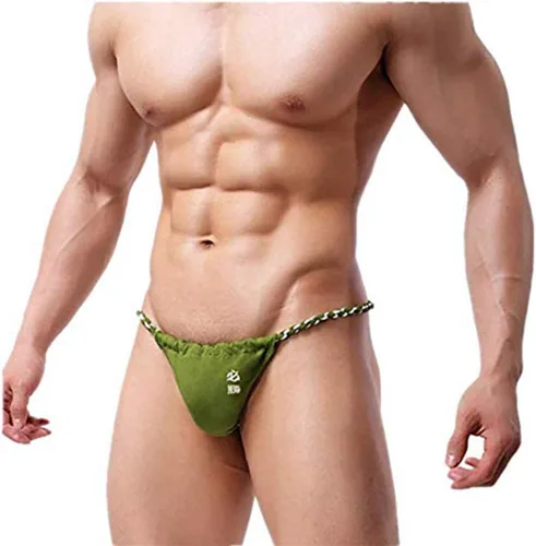 Vista 5 de Tanga de tanga sexy para hombre, con bordado japonés, para lucha, mini bikini