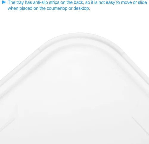 Vista 4 de uxcell Bandejas de plástico de comida rápida a granel de 12 x 16 pulgadas rectangulares para servir, bandejas de cafetería, platos para servir