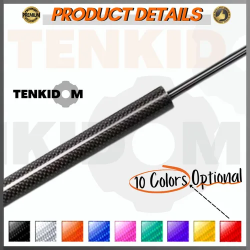 Vista 3 de Puntales de fibra de carbono compatibles con Toyota Supra JZA80 1993-2002 Amortiguadores de gas Kit de resortes de capó sin taladrar atornillado