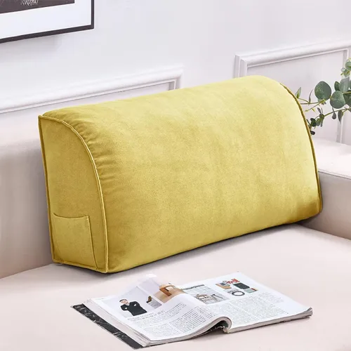 Vista 12 de Almohada de lectura para cabecero, almohada de cuña, triangular, suave, para cabecero, cojín de apoyo para el respaldo del sofá cama, almohadas