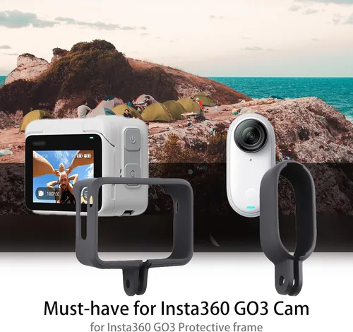 Vista 2 de Soporte de montaje para marco Insta360 GO 3 / GO 3S, funda protectora para montaje en jaula Accesorios