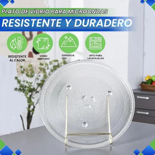 Vista 2 de Reemplazo de placa de microondas de 11.5 pulgadas WB49X10224 compatible con placa de vidrio GE para microondas, reemplaza exactamente la bandeja