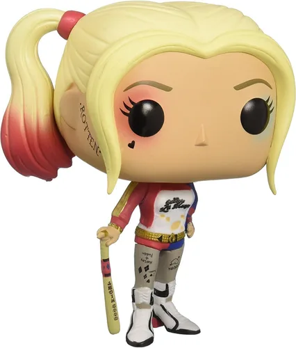 Vista 3 de POP Suicide Squad - Figura de vinilo Harley Quinn Funko (incluye funda protectora de caja compatible), multicolor, 3.75 pulgadas