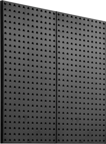 Vista 9 de VEVOR Paneles de metal con clavijas, tablero perforado de 24" x 12", 2 paneles, organizador de pared resistente con accesorios, para sala de estar