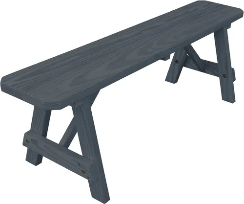 Vista 14 de Furniture Barn USA Pine - Banco tradicional de 2 pies, color negro