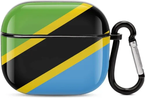 Vista 31 de Funda protectora con Bluetooth de cuerpo completo de la bandera rumana para AirPods 3, funda con llavero impreso completo