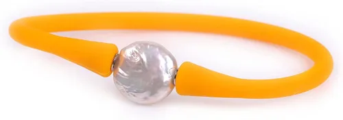 Vista 7 de GEM-Inside Big - Pulsera de joyería de perlas de 0.512 in para dama de honor, color negro, apilable, goma de silicona, elástica, perlas cultivadas