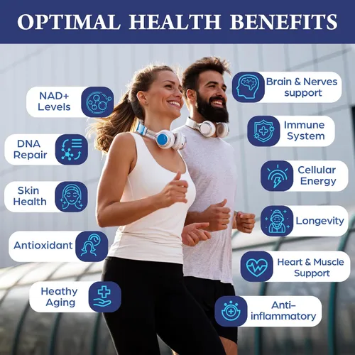Vista 3 de Suplemento NAD – Alternativa NMNH con Trigonelina HCL 500 mg y resveratrol – Precursores NAD+ Extracción de plantas – Apoya la energía celular