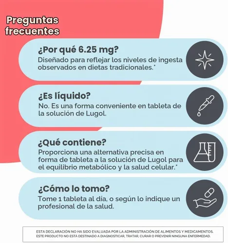 Vista 6 de ARG Optimox Yodo yodoral 6.25 mg Tiroides, 90 comprimidos Yodo y yoduro de potasio para apoyo al equilibrio tiroideo y metabólico, sin soja, sin