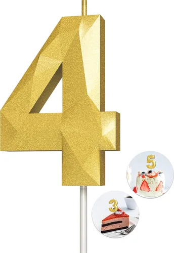 Vista 54 de Velas de cumpleaños con números (0 velas negras), forma de diamante 3D, decoración de pastel de feliz cumpleaños para niños y hombres, cumpleaños