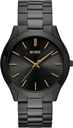 Vista 11 de BUREI Men Watches Gifts for Men Fashion Stainless Steel Analog Quartz Waterproof Watches for Mens