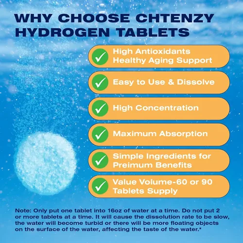 Vista 4 de Tabletas de agua de hidrógeno – H2 tabletas de hidrógeno molecular para agua potable, 8 ppm con magnesio, sabor naranja, 60 unidades, electrolitos