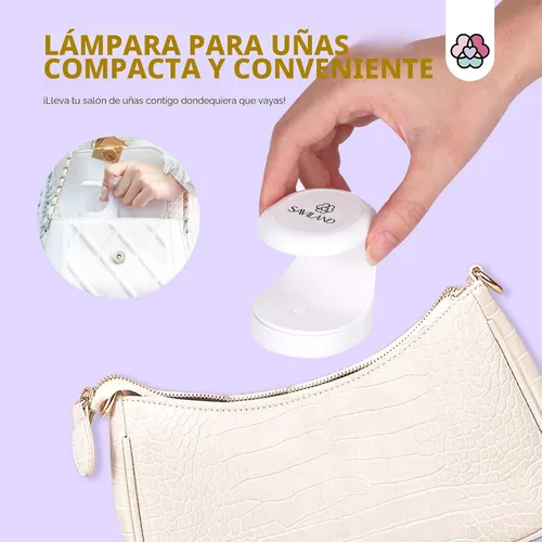 Vista 3 de Saviland Mini Lámpara de Uñas, Lámpara de Uñas de Secado Rápido de Gel 16W, Luz UV Portátil para Extensión de Uñas Fácil y Rápida, Lámpara de Curado