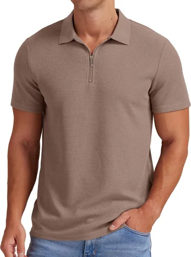 Vista 2 de Sailwind Polo de manga corta de punto gofre para hombre con cremallera de un cuarto