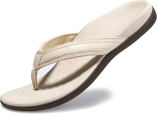 Vista 4 de LLSOARSS - Sandalias con soporte para el arco para pies con fascitis plantar, las mejores chanclas ortopédicas para pies planos o dolor en el talón