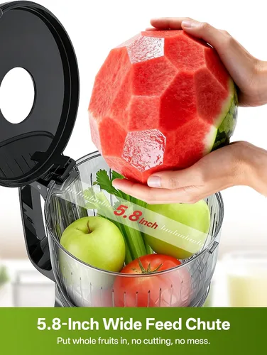 Vista 7 de Máquina exprimidora con canal de alimentación grande de 5.8