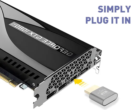 Vista 3 de [Paquete de 3] Enchufe simulado HDMI 4K – emulador de pantalla de monitor virtual, adaptador de pantalla sin cabeza soporta hasta 3840x2160@60Hz