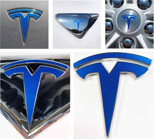 Vista 41 de Calcomanía con logotipo para Tesla Model S, Nosecone, juego de 14 piezas (verde brillante)