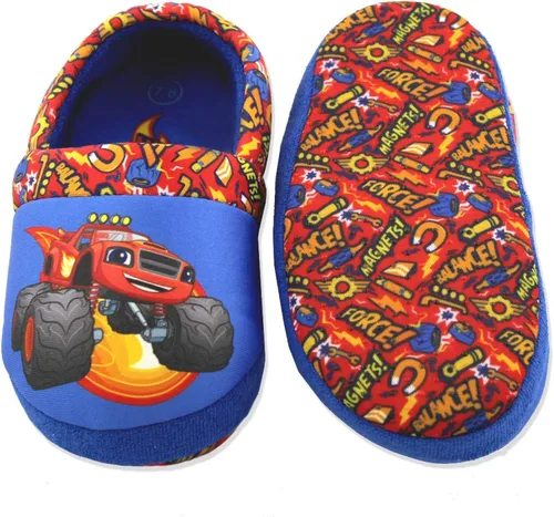 Vista 3 de Blaze and The Monster Machines - Pantuflas de felpa para niños pequeños