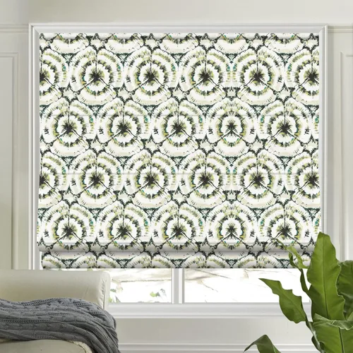 Vista 24 de LETAU Persianas romanas opacas sin cordón, sin cordón, hechas a pedido, con forro de flores, persianas para ventanas, puertas, puertas francesas