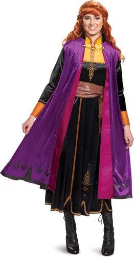 Vista 5 de Disney Frozen 2 Deluxe - Disfraz de Anna para mujer Multi