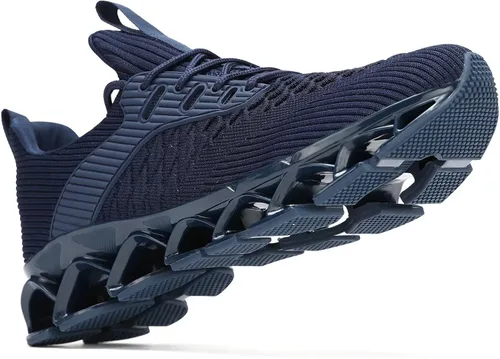 Vista 6 de Zapatos deportivos para hombre sin cordones para caminar y correr, tenis con diseño de hoja, informales, cómodos, antideslizantes, para el trabajo