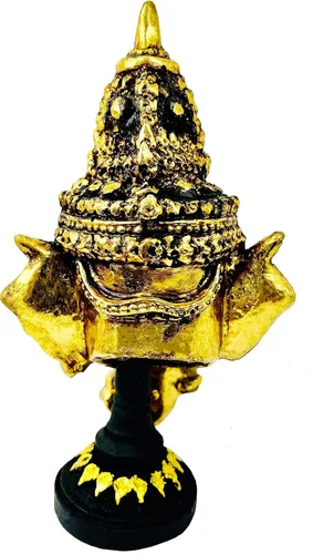 Vista 7 de BUDDHO Máscara tailandesa de Khon, esculturas tailandesas, ramayana, resina, drama, coleccionable, artesanía tailandesa, decoración (Ganesha)