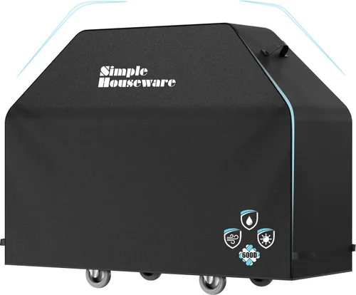 Vista 9 de Simple Houseware Cubierta para Parrilla de Gas BBQ de Servicio Pesado de 32 pulgadas, Poliéster 600D Impermeable, Resistente a la Intemperie