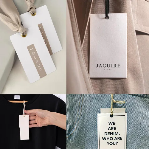 Vista 4 de 500 etiquetas de regalo personalizadas con cuerda, etiquetas de papel kraft, envoltura de regalo para artes y manualidades, bodas, Acción