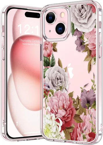 Vista 40 de bicol - Funda protectora a prueba de golpes para iPhone 15 Plus, funda delgada de acrílico transparente y diseños modernos para niña y mujer, 6.7
