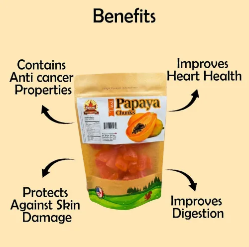 Vista 3 de Kehar Trozos de papaya de 200g / 7.05 oz (7.05 onzas) – Aperitivo de fruta de papaya seca naturalmente dulce y masticable, perfecto para aperitivos