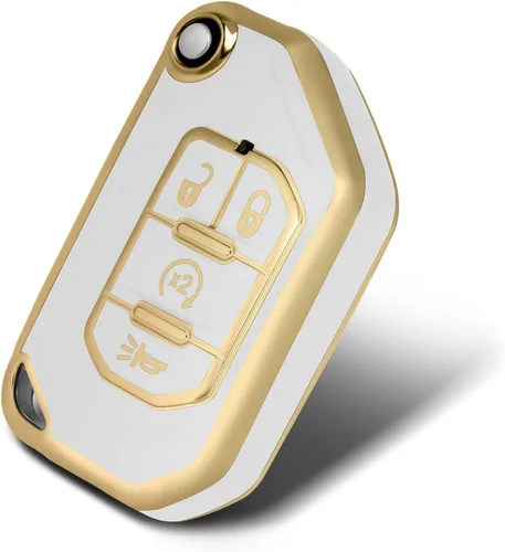 Vista 7 de Funda protectora inteligente de termoplástico con 4 botones para llave de Hyundai; funda compatible con los modelos Elantra, Ioniq, Sonata, Tucson