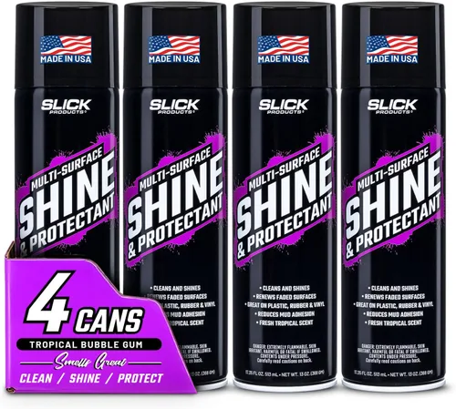 Vista 11 de Slick Products - Capa protectora Shine & Protectant para plásticos, vinilo, goma, fibra de vidrio y más Brilla, limpia, protege y renueva