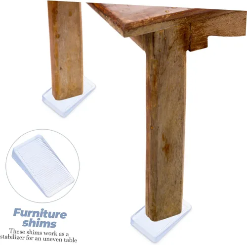 Vista 4 de DOITOOL 8 piezas de tapete para muebles, almohadilla de elevación de mesa, bloque de tope de puerta, cuñas de inodoro, no rayones, para nivelar