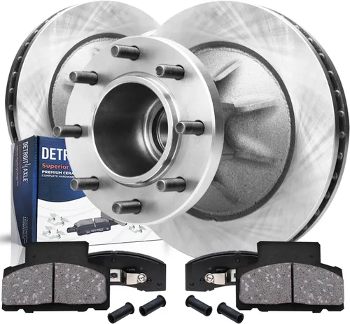 Vista 21 de Detroit Axle - Kit de frenos para Ford Transit Connect 2018 2019 2020 2021 2022 2023, rotores de freno de disco, pastillas de freno de cerámica