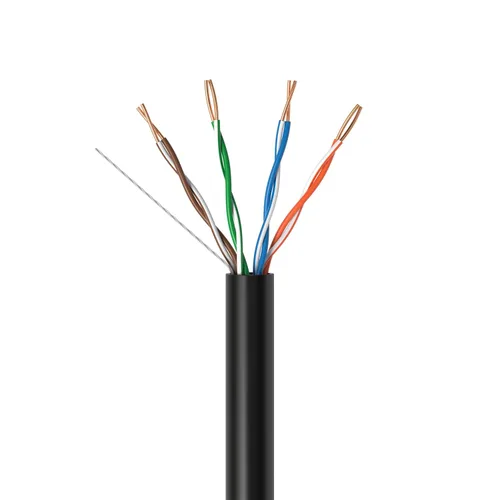 Vista 2 de Cables Direct Online Cat5e Cable sólido de 24 AWG de 500 pies, UTP Cat5, red a granel, alambre de aluminio revestido de cobre (UTP, interior, negro)
