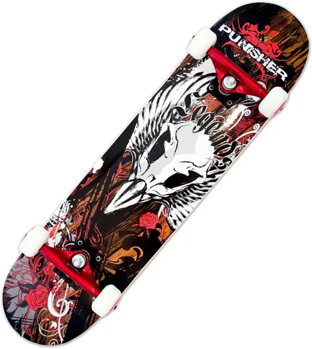 Vista 8 de Punisher - Patineta completa para niños con rodamientos ABEC-7 de arce canadiense ABEC-7 de 31.5 x 7.75 pulgadas