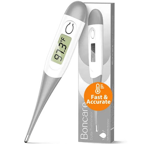 Vista 8 de Boncare Termómetro digital de 10 segundos para adultos y niños, termómetro rectal preciso y seguro para bebé con alarma de fiebre, termómetro oral
