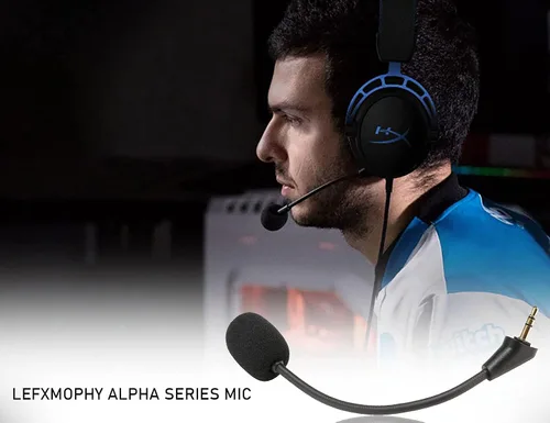 Vista 3 de LEFXMOPHY Cloud Alpha Mic Reemplazo para Kingston HyperX Cloud Alpha, Alpha S Auriculares para juegos, micrófono desmontable de 0.138 in