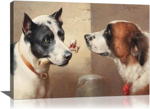 Vista 10 de Lienzo decorativo para pared, diseño de gatos divertidos, impresión de animales de granja, pintura de recital de gatitos, obra de arte enmarcada